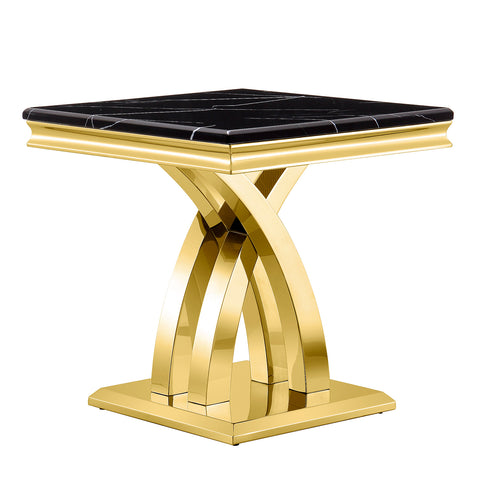 When it comes to interior design, every detail matters, including the choice of furniture. A carefully selected side table can transform any space and add a touch of elegance and functionality. In this blog post, we will explore the benefits of owning a black side table and provide some suggestions on how to beautifully incorporate it into your home.  1. Sophistication and Versatility: The black side table with a double X-base brings a sense of sophistication to any room. Its classic black and gold color scheme effortlessly complements various design styles, from contemporary to traditional. The sleek and elegant appearance of this table makes it a versatile piece that can seamlessly fit into any space, be it a bedroom, living room, or even a reception room.  2. Endless Possibilities: The 21.6''L*21.6''W*22''H dimensions of this side table make it the perfect size for various occasions. Whether you need a bedside table to hold your favorite books or a corner accent table to showcase a unique decor piece, this table offers endless possibilities. Its compact design also makes it an excellent choice for small spaces or apartments where maximizing functionality is crucial.  3. Exceptional Build Quality: Crafted with a stable structure and premium stainless steel material, the black side table is built to withstand daily use. The all stainless steel frame ensures both stability and durability, guaranteeing that this piece will remain a reliable and long-lasting addition to your home. The top, composed of transparent epoxy resin and MDF board, features a black textured finish with marble-like patterns, adding a delicate touch to its overall design.  4. Statement Piece: The unique double X-shaped base of the side table not only provides stability but also serves as a striking focal point in any room. Finished in gold, this standout feature adds an eye-catching effect and exudes a sense of luxury. Owning this sleek black side table will undoubtedly earn you compliments from your friends and make a strong statement about your impeccable taste in interior design.  5. Styling Suggestions: To make the most of your black side table, consider the following styling suggestions:  - Pair it with a modern sofa couch in a neutral color. The black and gold accents of the side table will beautifully contrast with the clean lines and simplicity of the couch. - Place a decorative table lamp on top of the side table to create a cozy atmosphere and provide ambient lighting. - Adorn the table with a small potted plant or a vase of fresh flowers to bring a touch of nature and freshness into the room. - Arrange an art book or a collection of your favorite novels on the lower shelf of the table to showcase your personal interests and add an intellectual flair.  Conclusion: Investing in a black side table with a double X-base is an excellent choice for those seeking to elevate their décor with a touch of sophistication. Its versatile design, exceptional build quality, and striking aesthetics make it an ideal addition to any room. With the right styling and complementary furniture pieces, this black side table has the potential to transform your living space into a haven of elegance and style.