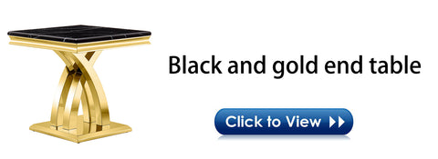 Title: Elevate Your Décor with the Stylish Black Side Table - A Perfect Accent Piece  Introduction: When it comes to interior design, every detail matters, including the choice of furniture. A carefully selected side table can transform any space and add a touch of elegance and functionality. In this blog post, we will explore the benefits of owning a black side table and provide some suggestions on how to beautifully incorporate it into your home.  1. Sophistication and Versatility: The black side table with a double X-base brings a sense of sophistication to any room. Its classic black and gold color scheme effortlessly complements various design styles, from contemporary to traditional. The sleek and elegant appearance of this table makes it a versatile piece that can seamlessly fit into any space, be it a bedroom, living room, or even a reception room.  2. Endless Possibilities: The 21.6''L*21.6''W*22''H dimensions of this side table make it the perfect size for various occasions. Whether you need a bedside table to hold your favorite books or a corner accent table to showcase a unique decor piece, this table offers endless possibilities. Its compact design also makes it an excellent choice for small spaces or apartments where maximizing functionality is crucial.  3. Exceptional Build Quality: Crafted with a stable structure and premium stainless steel material, the black side table is built to withstand daily use. The all stainless steel frame ensures both stability and durability, guaranteeing that this piece will remain a reliable and long-lasting addition to your home. The top, composed of transparent epoxy resin and MDF board, features a black textured finish with marble-like patterns, adding a delicate touch to its overall design.  4. Statement Piece: The unique double X-shaped base of the side table not only provides stability but also serves as a striking focal point in any room. Finished in gold, this standout feature adds an eye-catching effect and exudes a sense of luxury. Owning this sleek black side table will undoubtedly earn you compliments from your friends and make a strong statement about your impeccable taste in interior design.  5. Styling Suggestions: To make the most of your black side table, consider the following styling suggestions:  - Pair it with a modern sofa couch in a neutral color. The black and gold accents of the side table will beautifully contrast with the clean lines and simplicity of the couch. - Place a decorative table lamp on top of the side table to create a cozy atmosphere and provide ambient lighting. - Adorn the table with a small potted plant or a vase of fresh flowers to bring a touch of nature and freshness into the room. - Arrange an art book or a collection of your favorite novels on the lower shelf of the table to showcase your personal interests and add an intellectual flair.  Conclusion: Investing in a black side table with a double X-base is an excellent choice for those seeking to elevate their décor with a touch of sophistication. Its versatile design, exceptional build quality, and striking aesthetics make it an ideal addition to any room. With the right styling and complementary furniture pieces, this black side table has the potential to transform your living space into a haven of elegance and style.