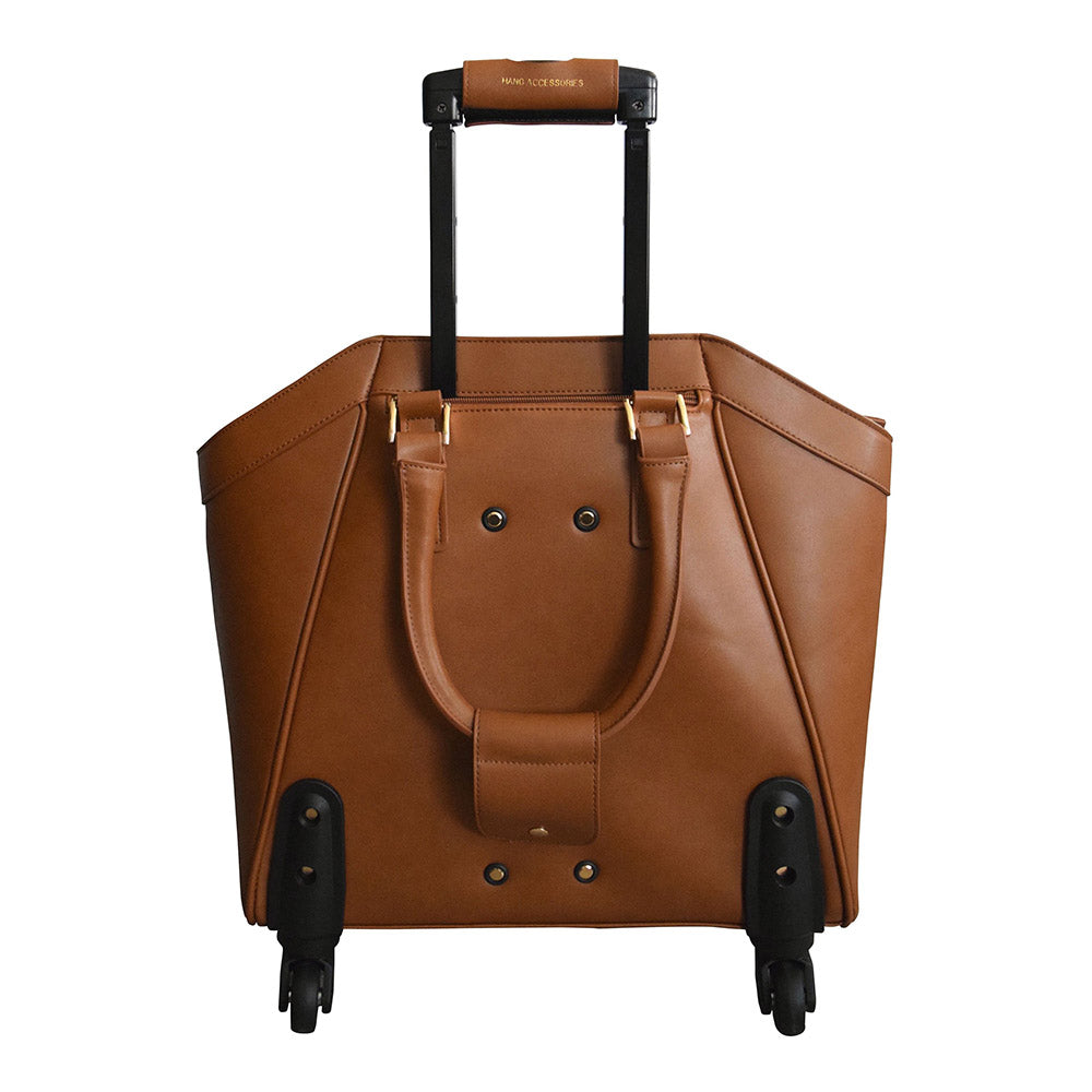 La Vie Rolling Carry On Luggage Brown/Stripe Nylon