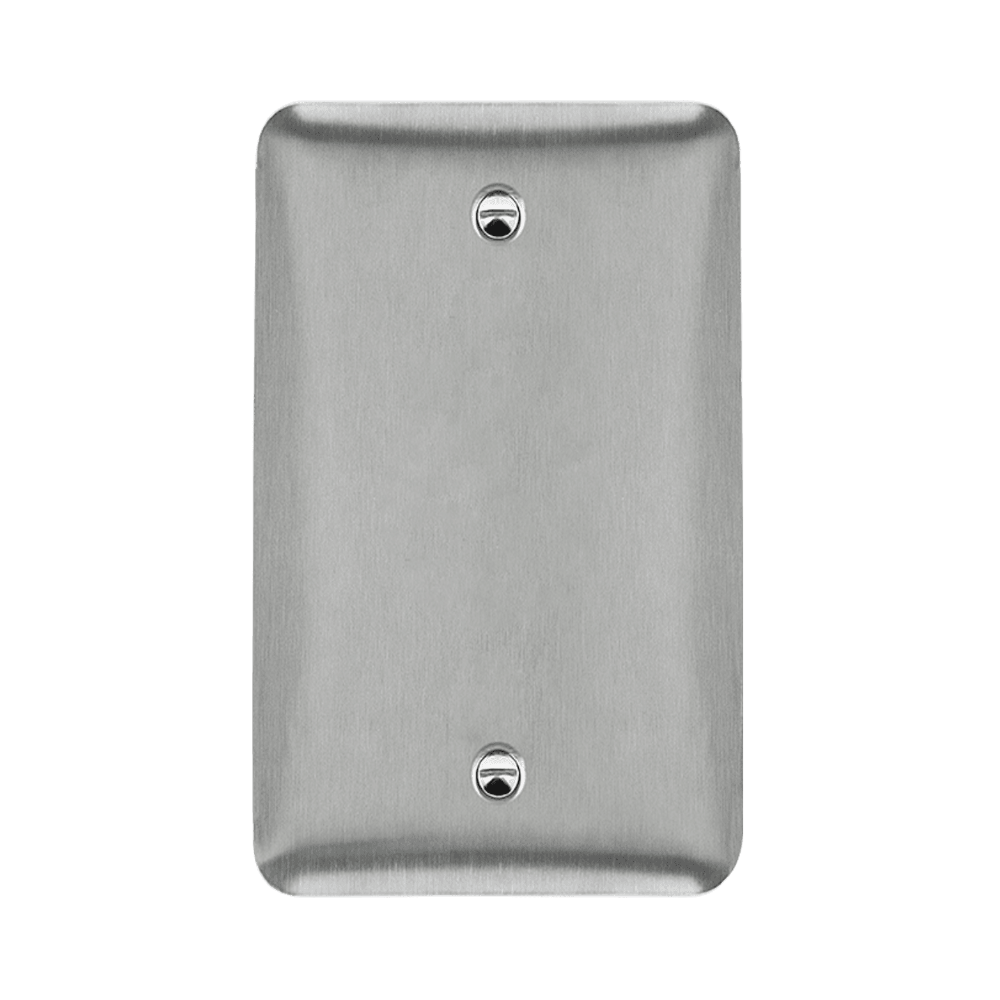 Blank Wall Plate - Stainless Steel - 1 Gang Mid Size