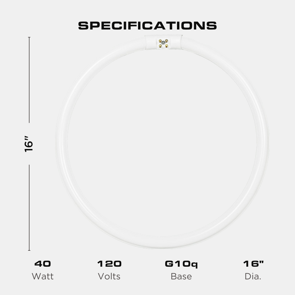 FC16T5/WW - 40 Watt - T5 Circline Fluorescent Tube - 2700K