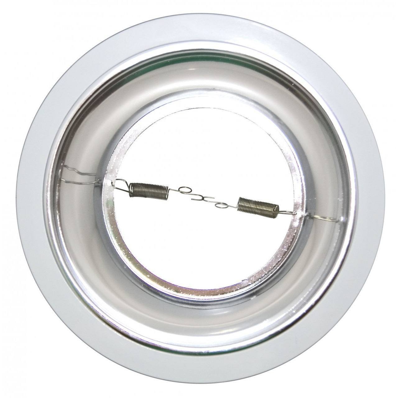 6 Inch - Polished Alzak Reflector Trim - Chrome with White Ring - R/PAR30