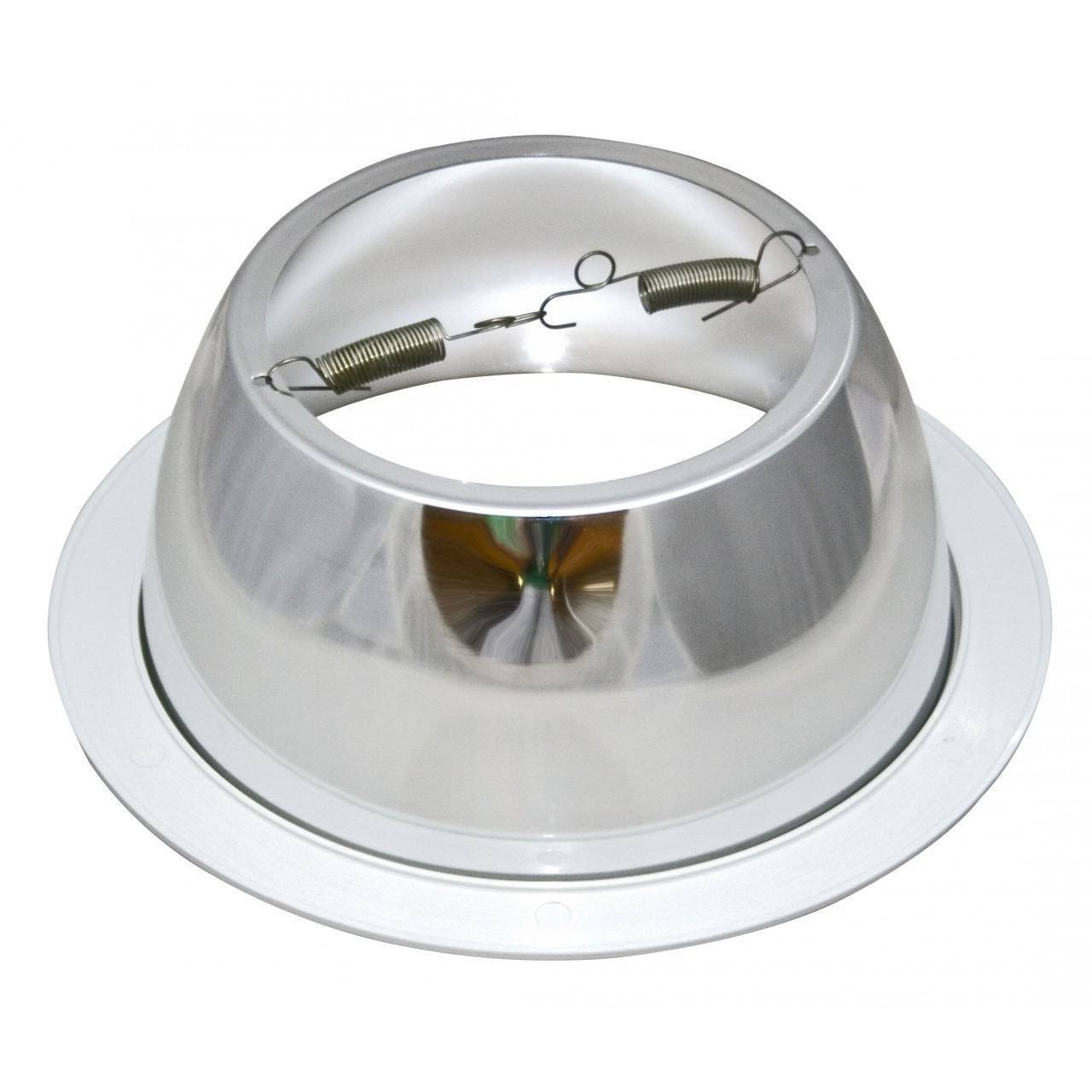 6 Inch - Polished Alzak Reflector Trim - Chrome with White Ring - R/PAR30