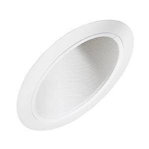 6 Inch - Sloped Metal Baffle Trim - White