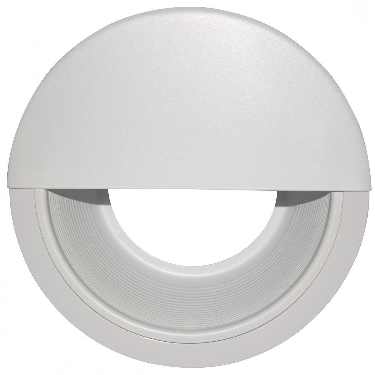 6 Inch - White Stepped Baffle Wall Wash Trim - White Ring - R/PAR30