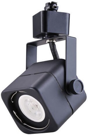 7W LED Dimmable Square Track Head, Black, 3000K