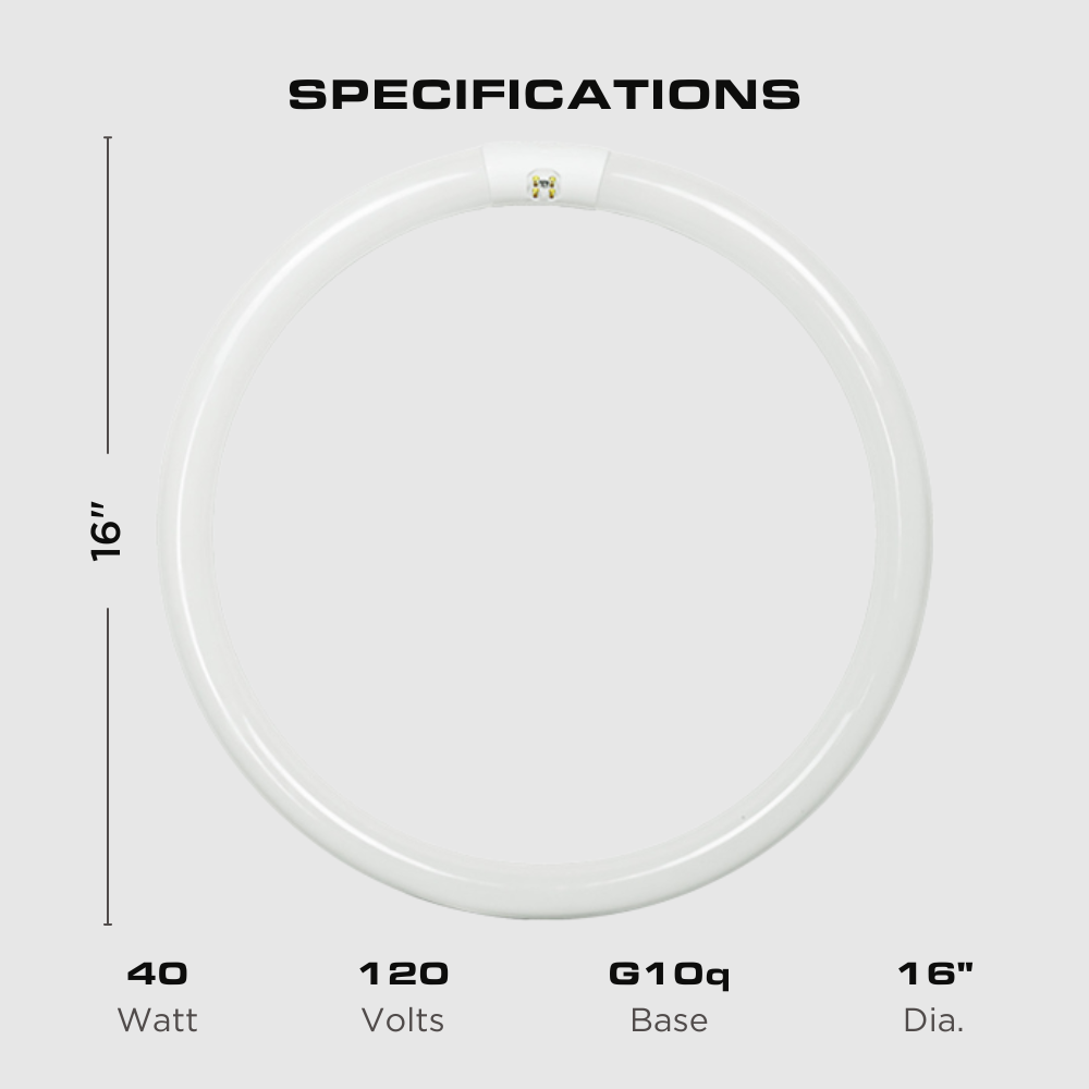 FC16T9/CW - 40 Watt - T5 Circline Fluorescent Tube - 4100K