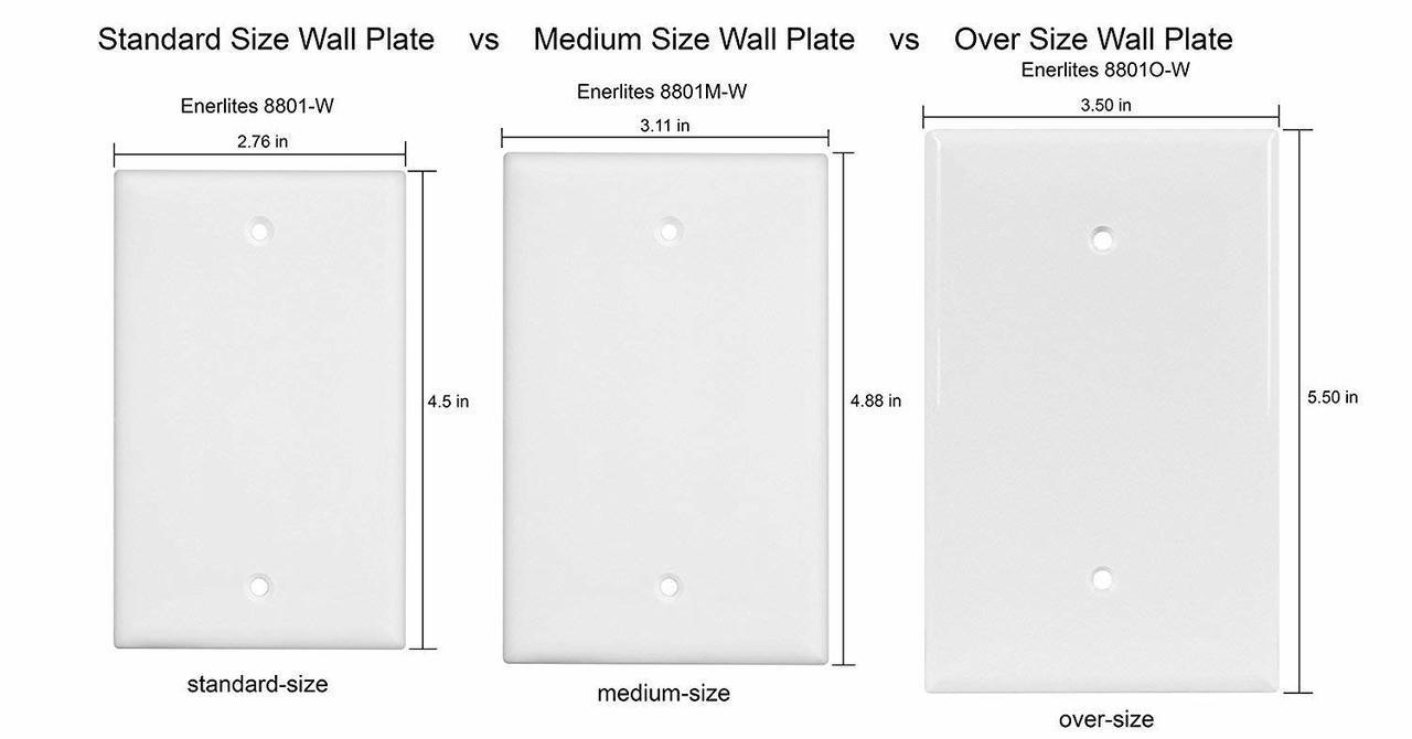 Blank Wall Plate - White - 1 Gang Mid Size