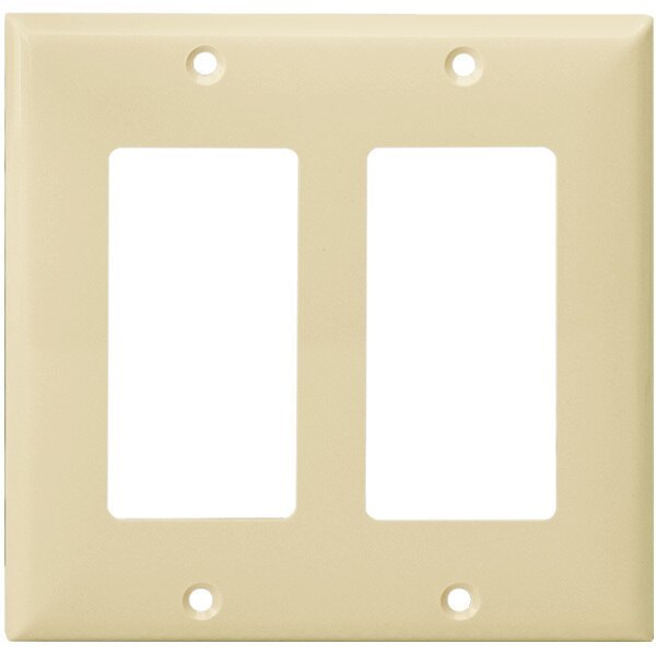 Decorator Wall Plate - Ivory - 2 Gang