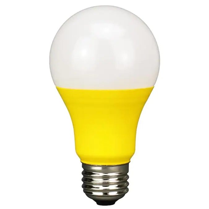 LED Colored Bulb - 5 Watt A-Bulb - Yellow/Bug Light