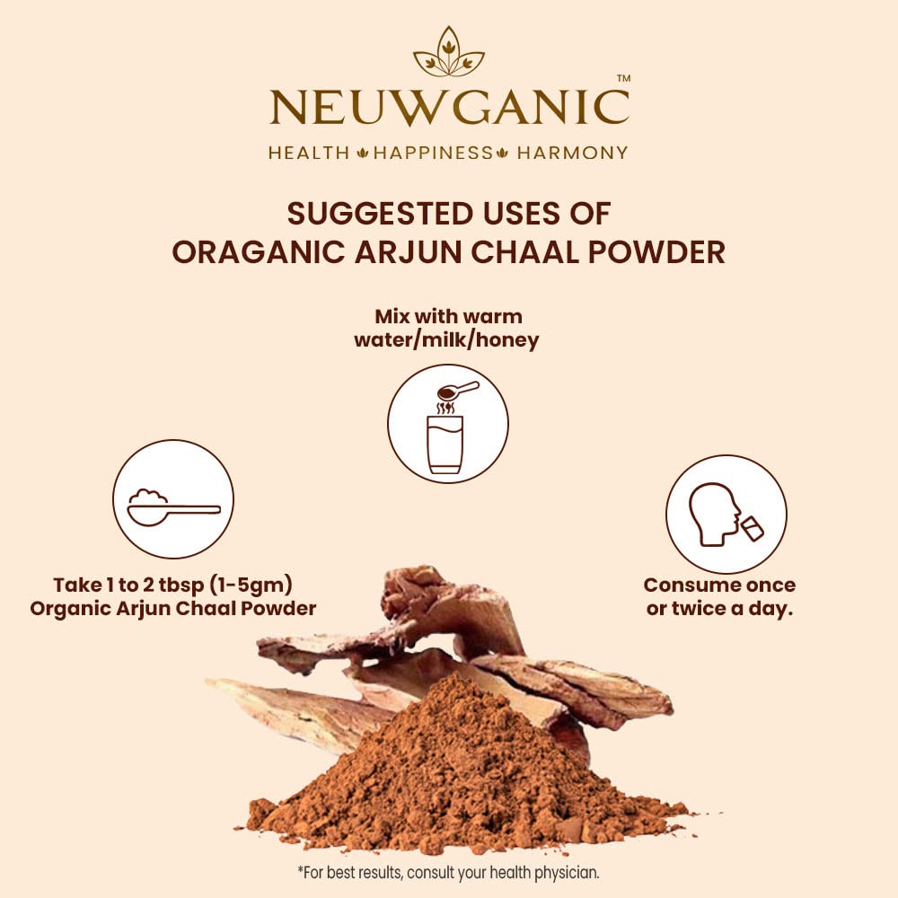 Neuwganic - Organic Arjun Chaal Powder - 200 Grams