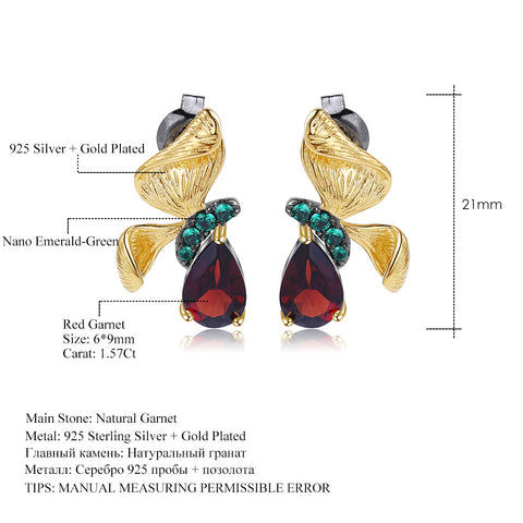 Red Garnet earring