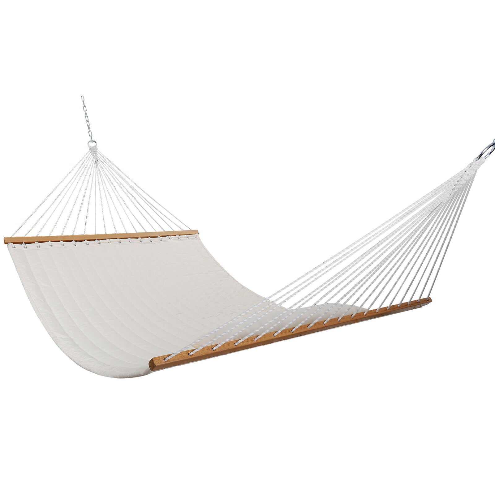 55' Hammocks Double Quilted Fabric Swing with Pillow hammocks Natural
