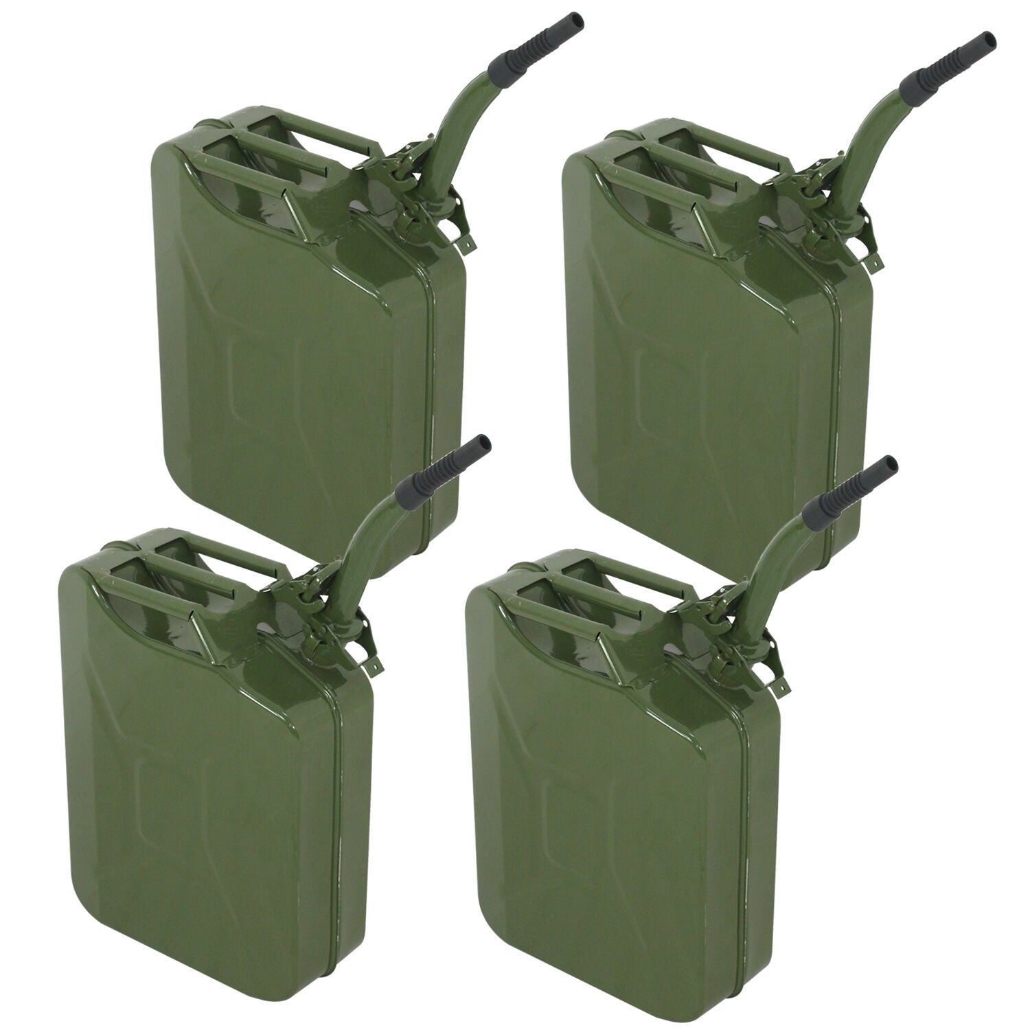 4pcs Jerry Can 5 Gallon 20L Gas Gasoline  Army Army Backup Metal Steel Tank