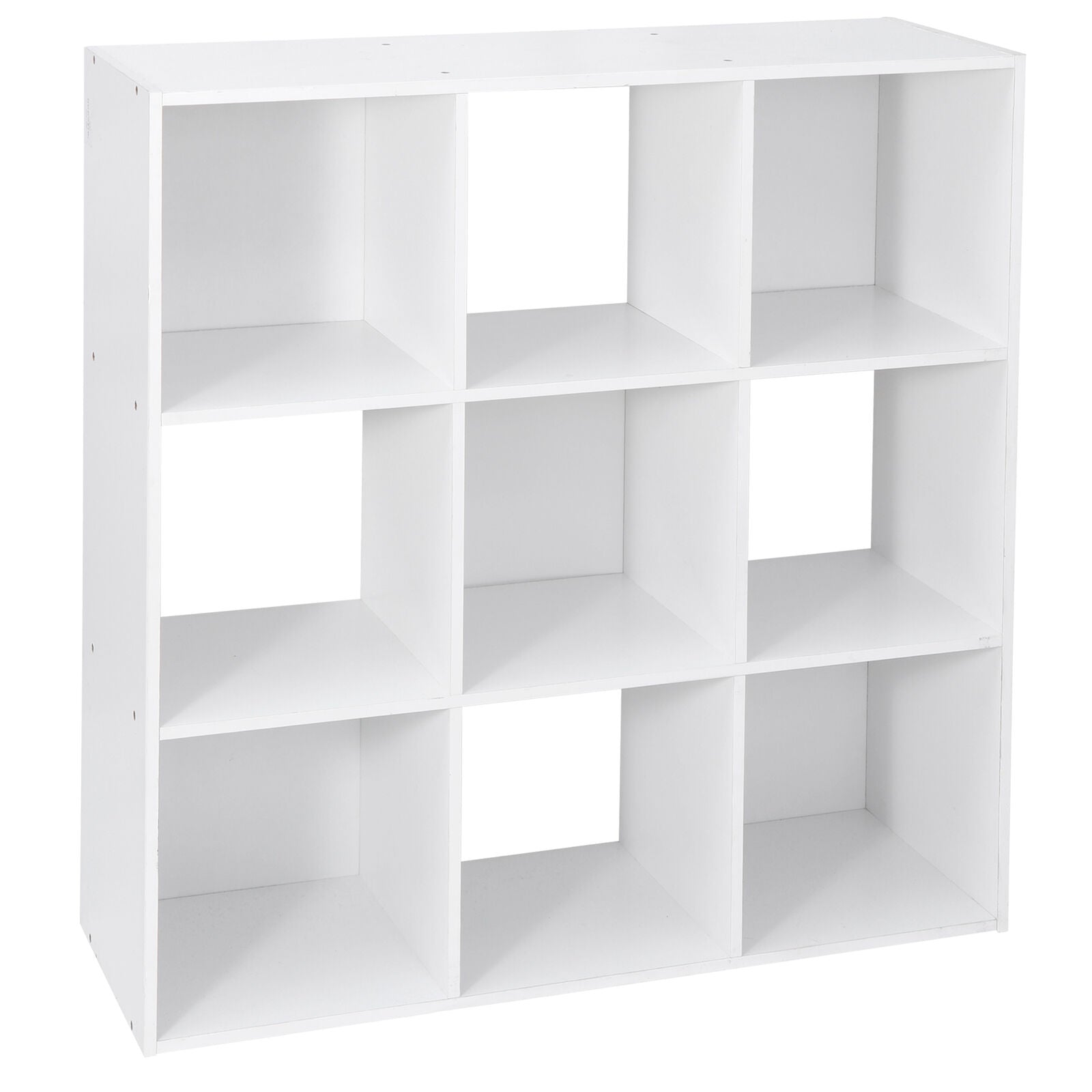 9 Cube Storage Organizer Wooden Bookshelf Display W/5 Removable Back Panel White