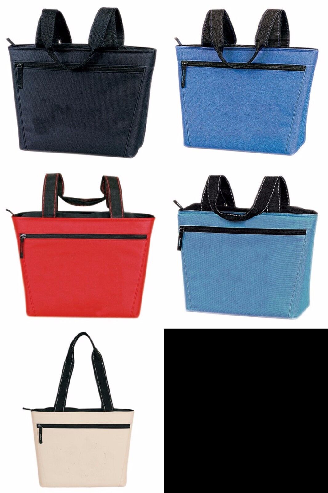 Two-Tone 12-Pack Cooler Tote Royal Blue / Black CT-111