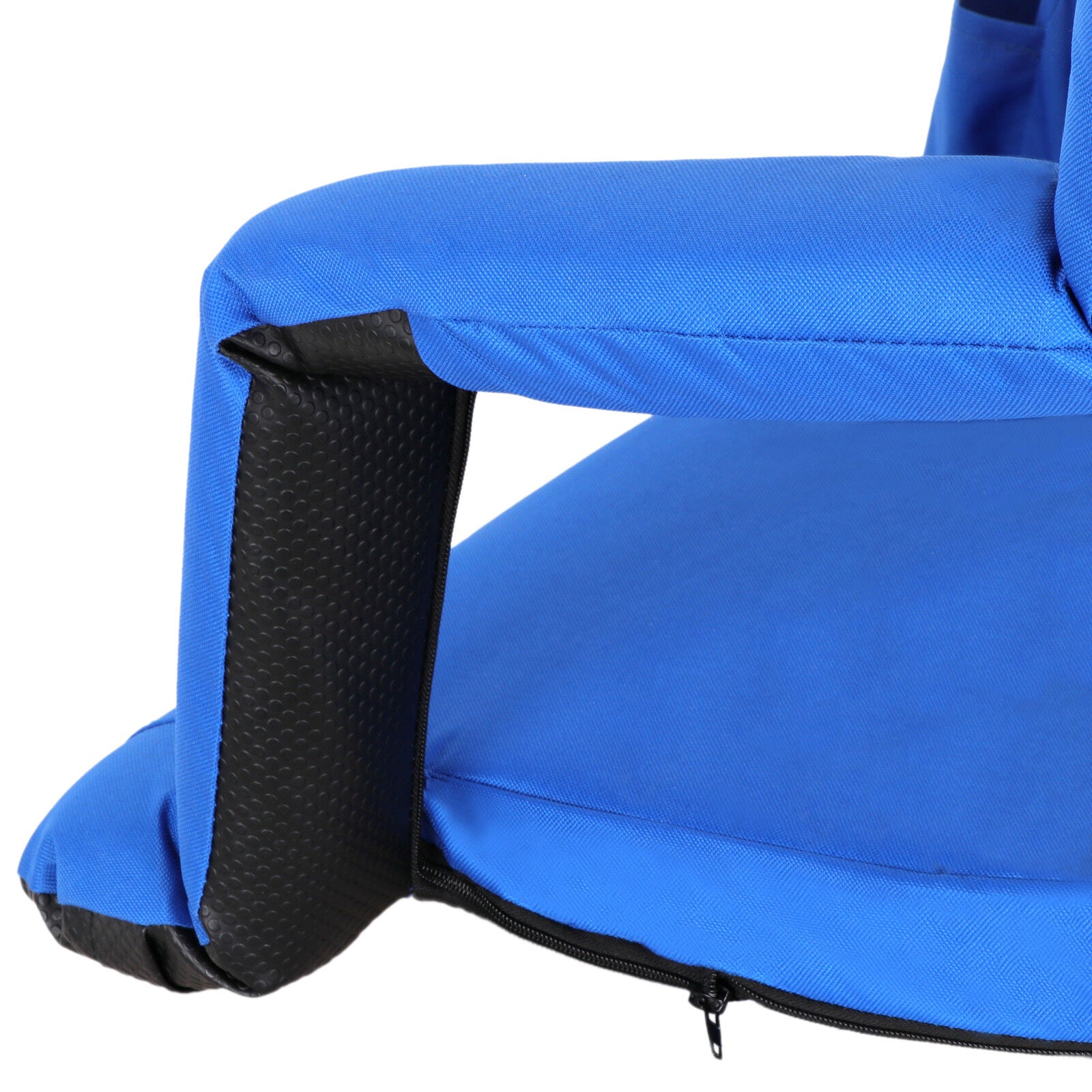 Easy Carry Stadium Seats Chairs Blue Bleachers Benches W/ Padded Cushion Backs