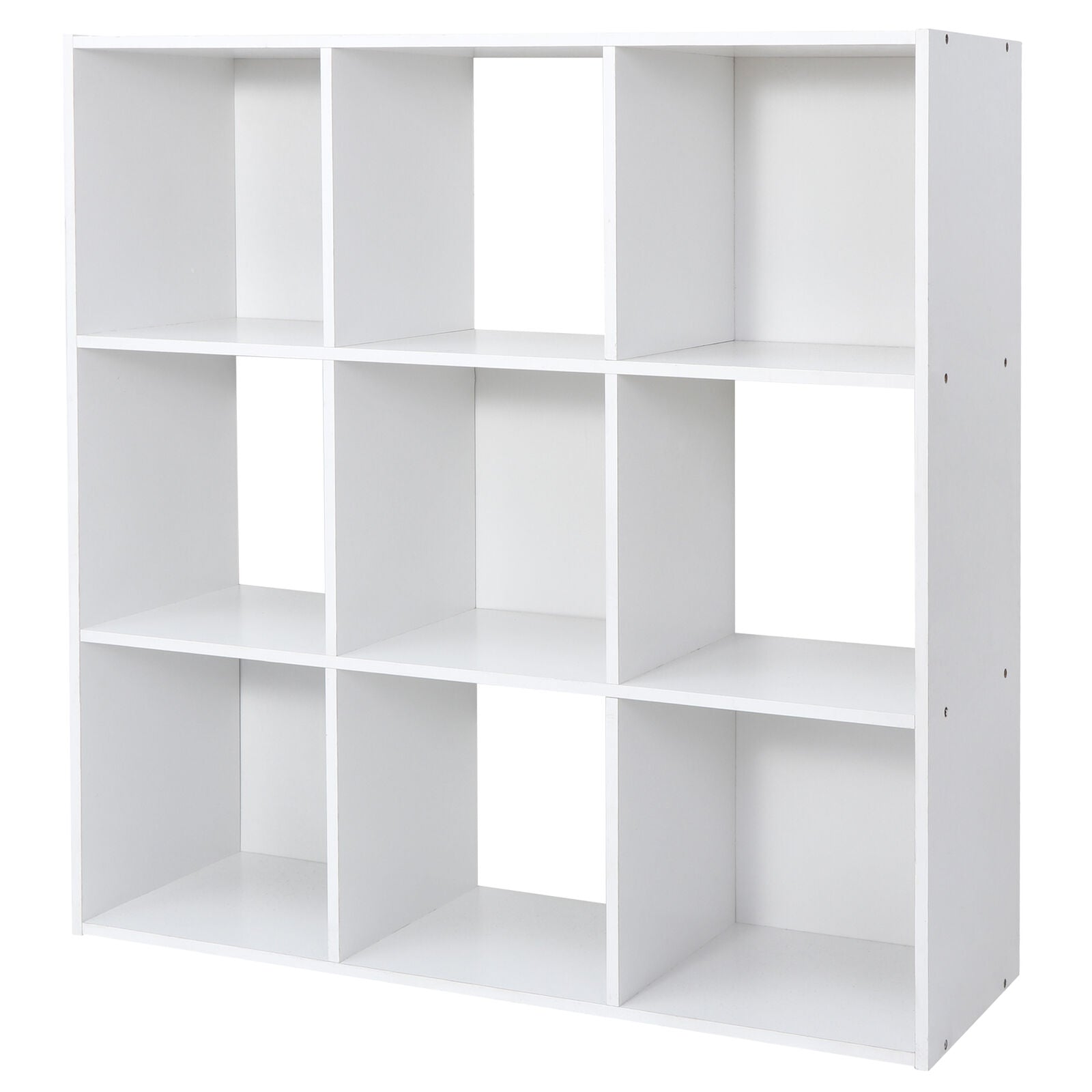 9 Cube Storage Organizer Wooden Bookshelf Display W/5 Removable Back Panel White