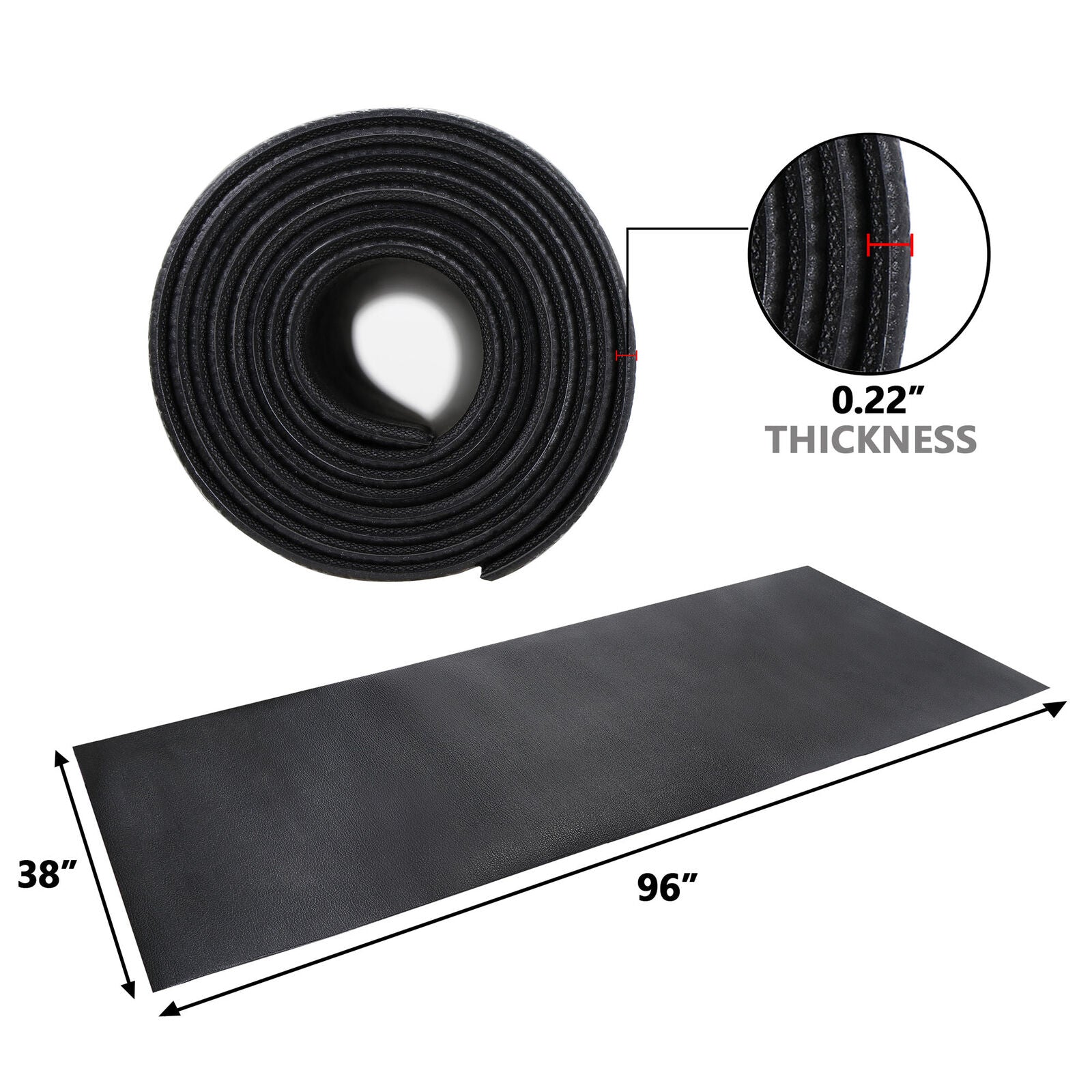 2PCS Fitness Equipment Mat and Floor Protector for Treadmills Exercise Bikes