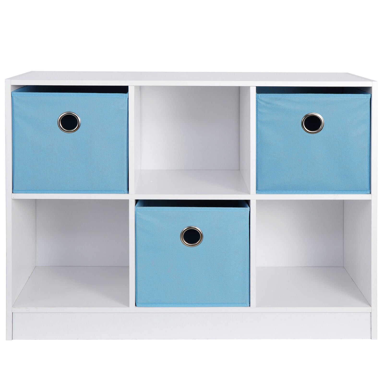 6 Cube Modern Storage Organizer Bookcase Storage White Light Blue Furniture