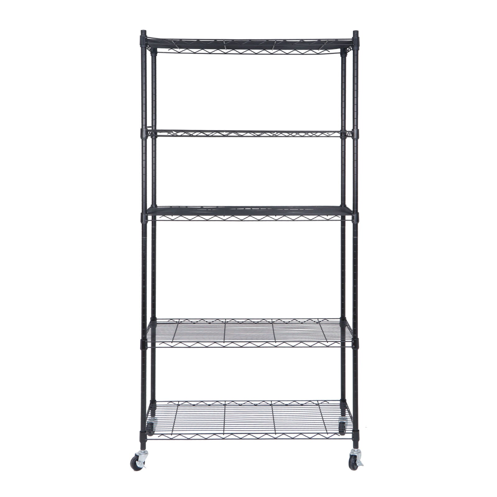 5-Shelf Steel Wire Tier Layer Shelving Durable 30.1x14.2x63