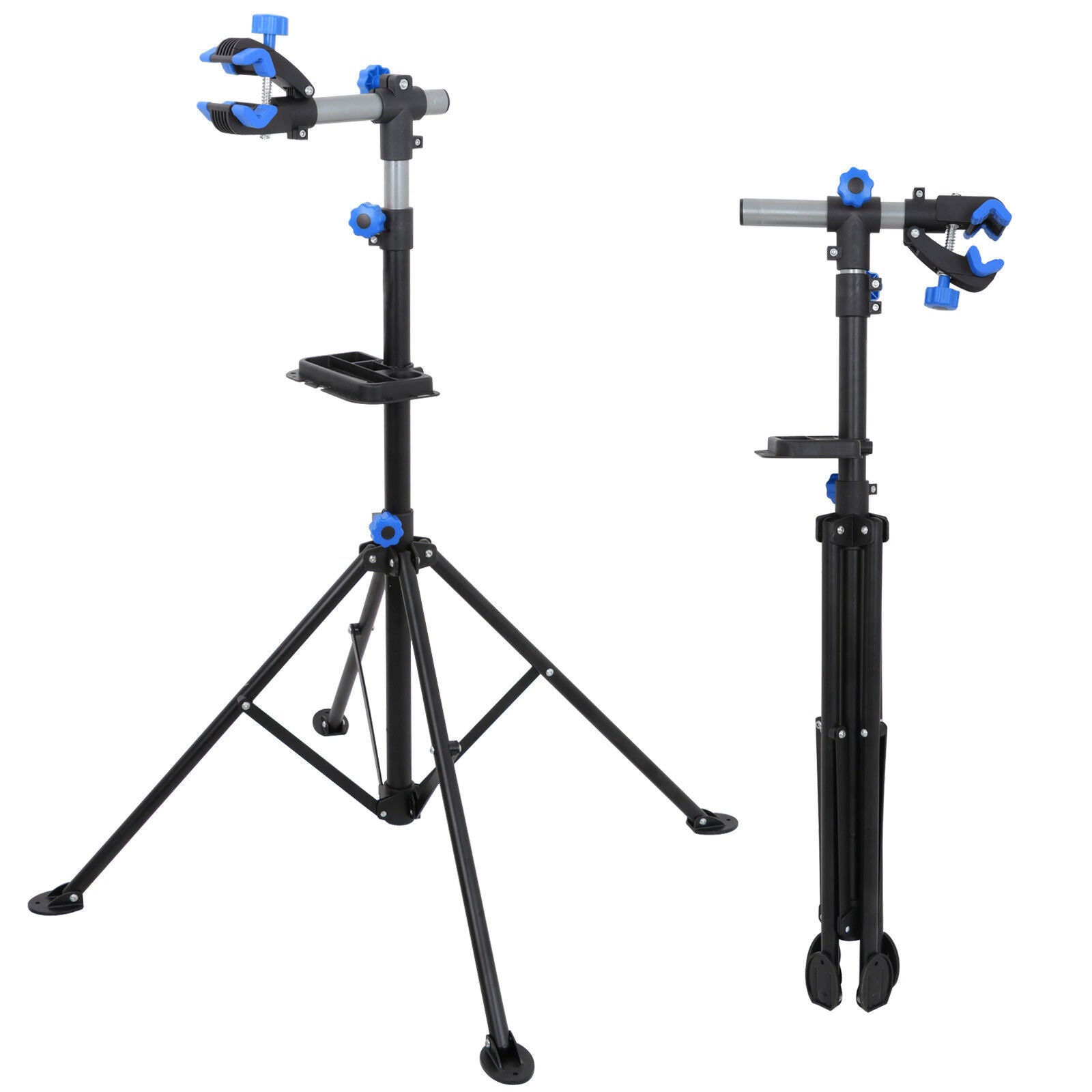 Bike Adjustable 42 - 74' Bicycle Rack Repair Stand w/Tool Tray &Telescopic Arm