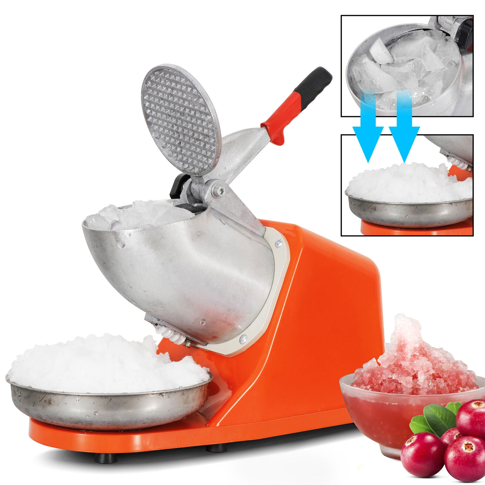 143LBS Electric Ice Crusher Shaver Machine Snow Cone Maker Shaved Ice 300W