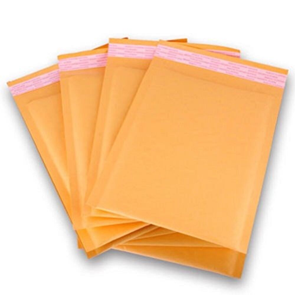 PolycyberUSA  250 pcs #0 Kraft Bubble Envelopes Mailers 6 X 9