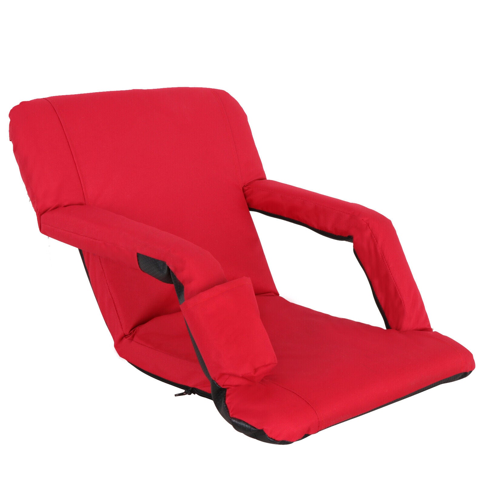 Red Wide Stadium Seats Chairs for Bleachers Benches W/Back 5 Reclining Positions