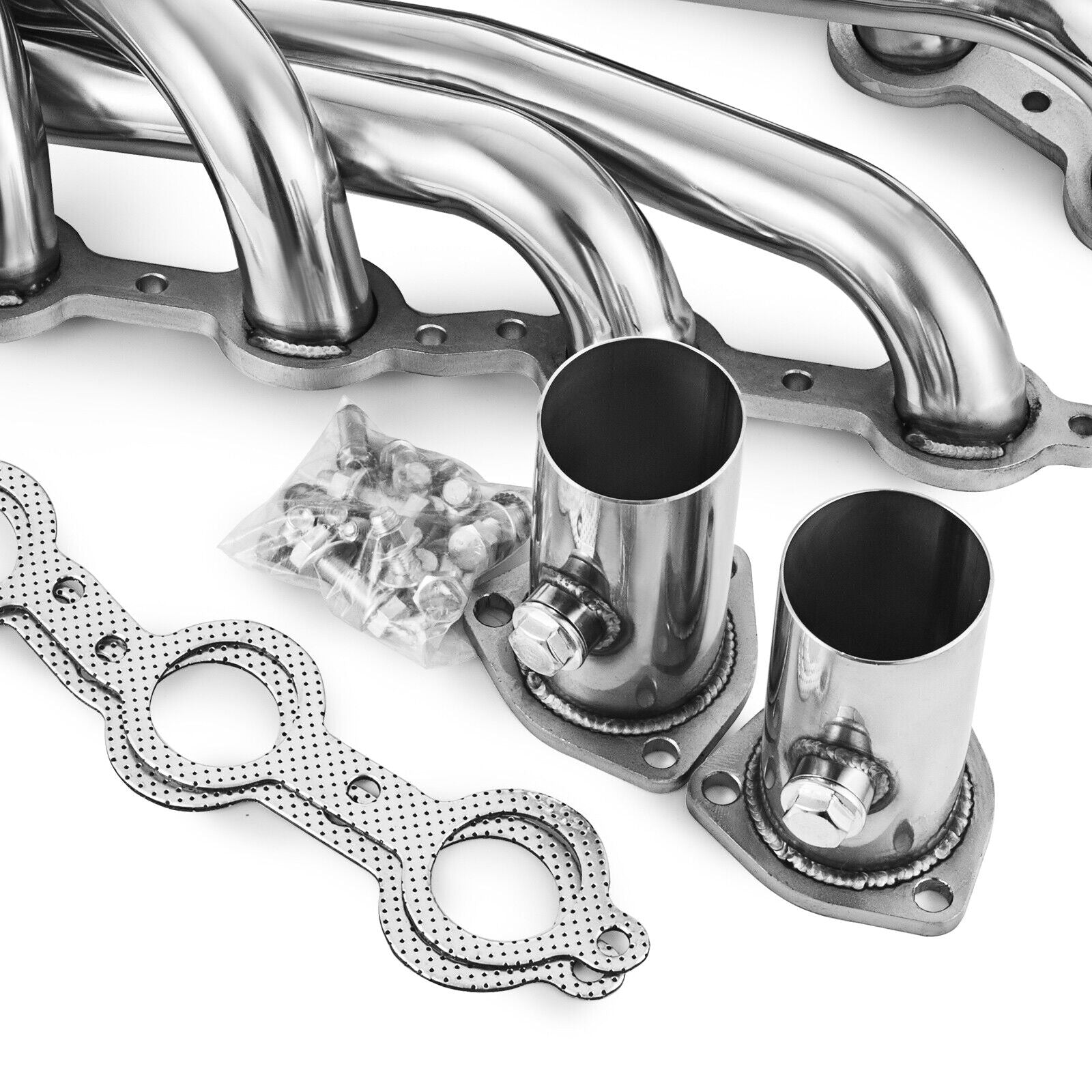 Set LS Swap Exhaust Headers For Chevy LS1 LS2 LS3 LS6 LS9 S10 SUV Truck Super