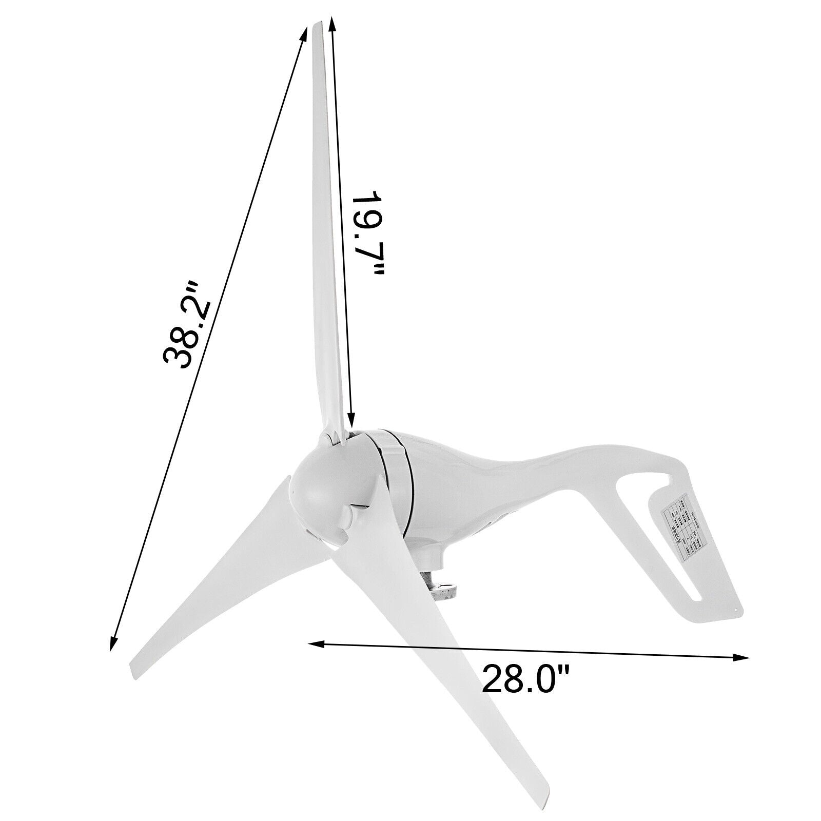 400W Hybrid Wind Turbine Generator Kit With DC24V Charge Controller 3 Blades