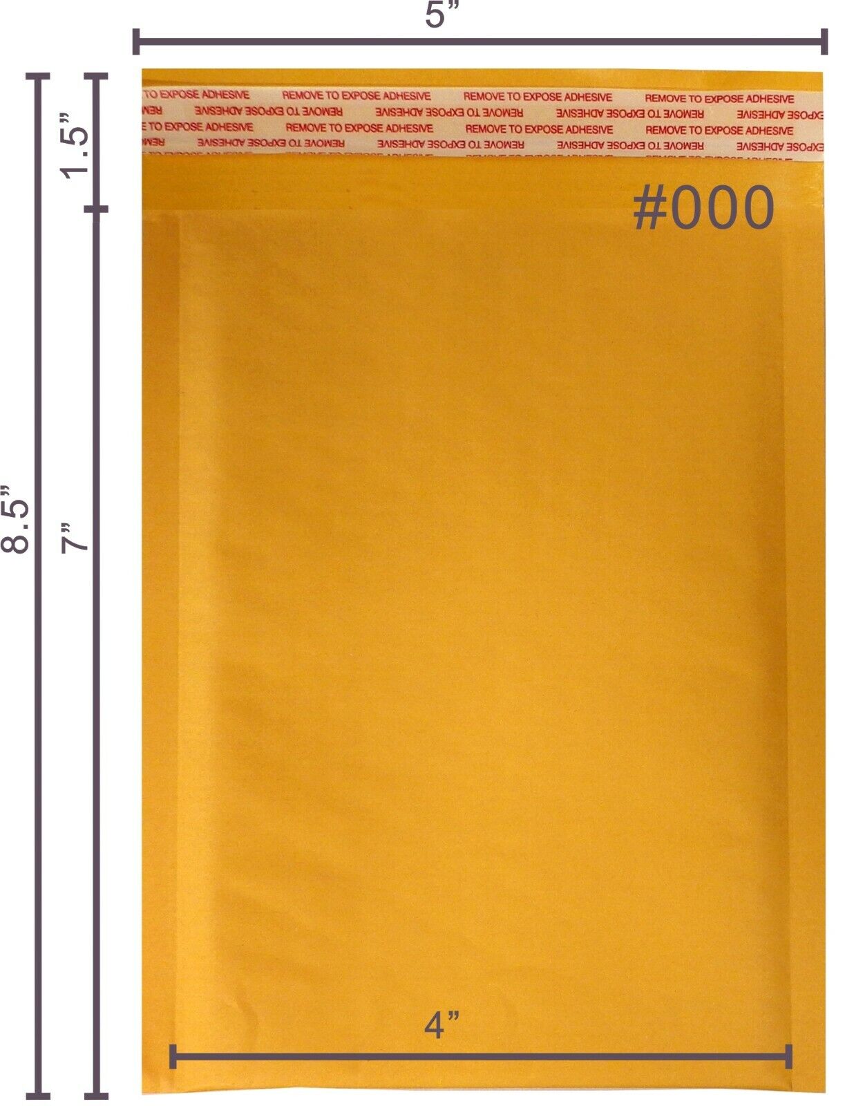 Poly1000pcs#000Kraft Bubble Envelopes Mailers(Inner 4x7)(Economy Quality-Thinner