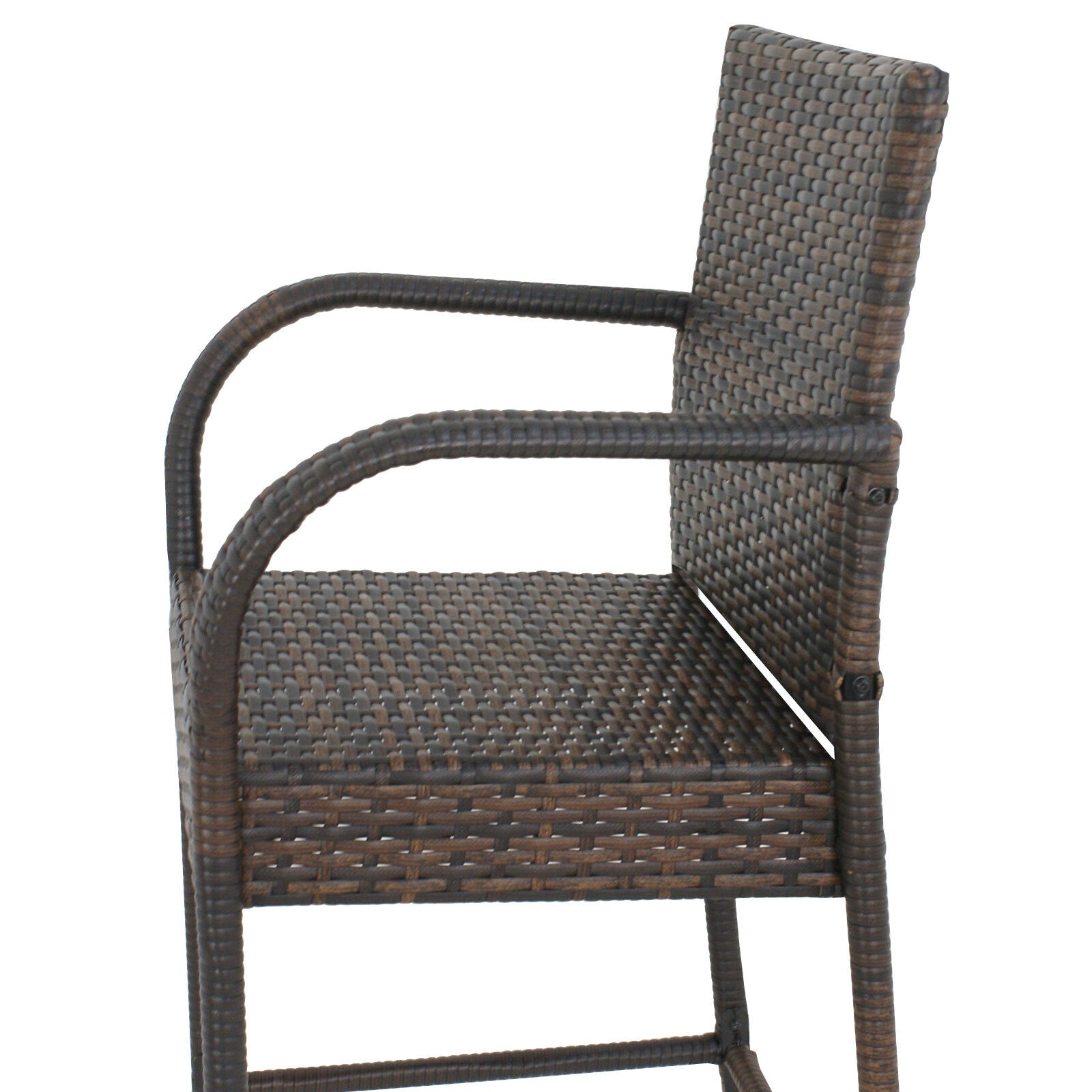 Set of 2 Outdoor Wicker Rattan Bar Stool Set Furniture Club Chairs Outdoor Patio