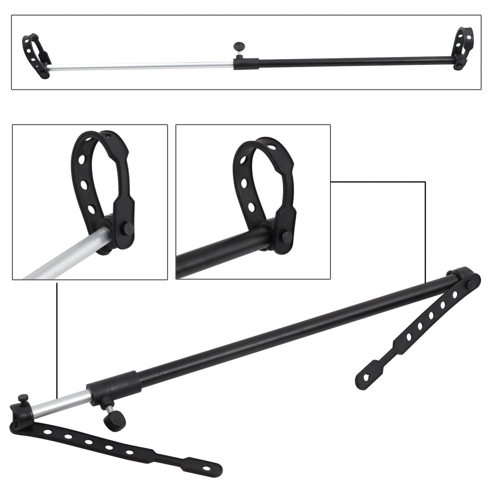 Bike Adjustable 42 - 74' Bicycle Rack Repair Stand w/Tool Tray &Telescopic Arm