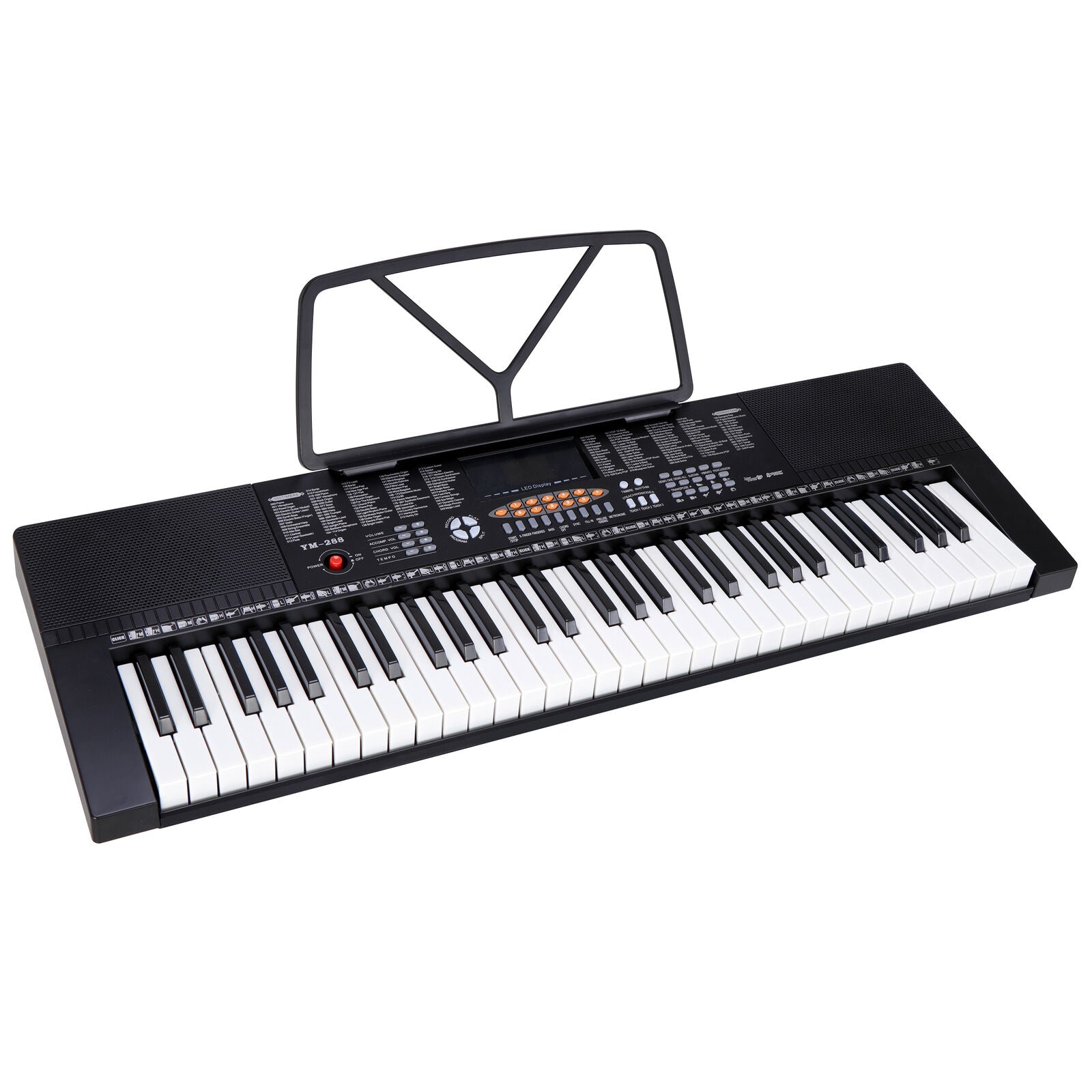 61 Key Portable Electronic Keyboard Piano with Stand Stool Headphones Microphone