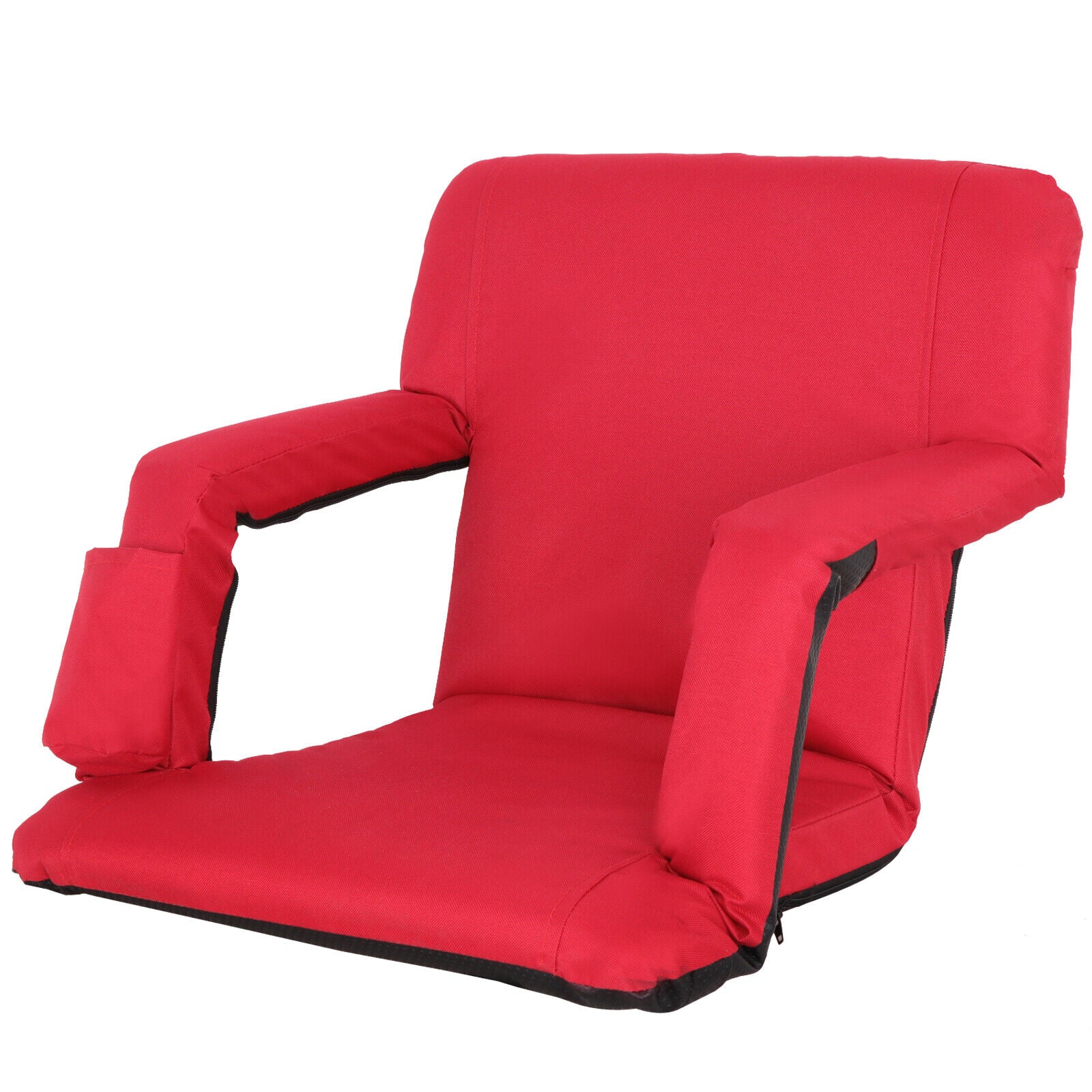 Red Wide Stadium Seats Chairs for Bleachers or Benches - 5 Reclining Positions