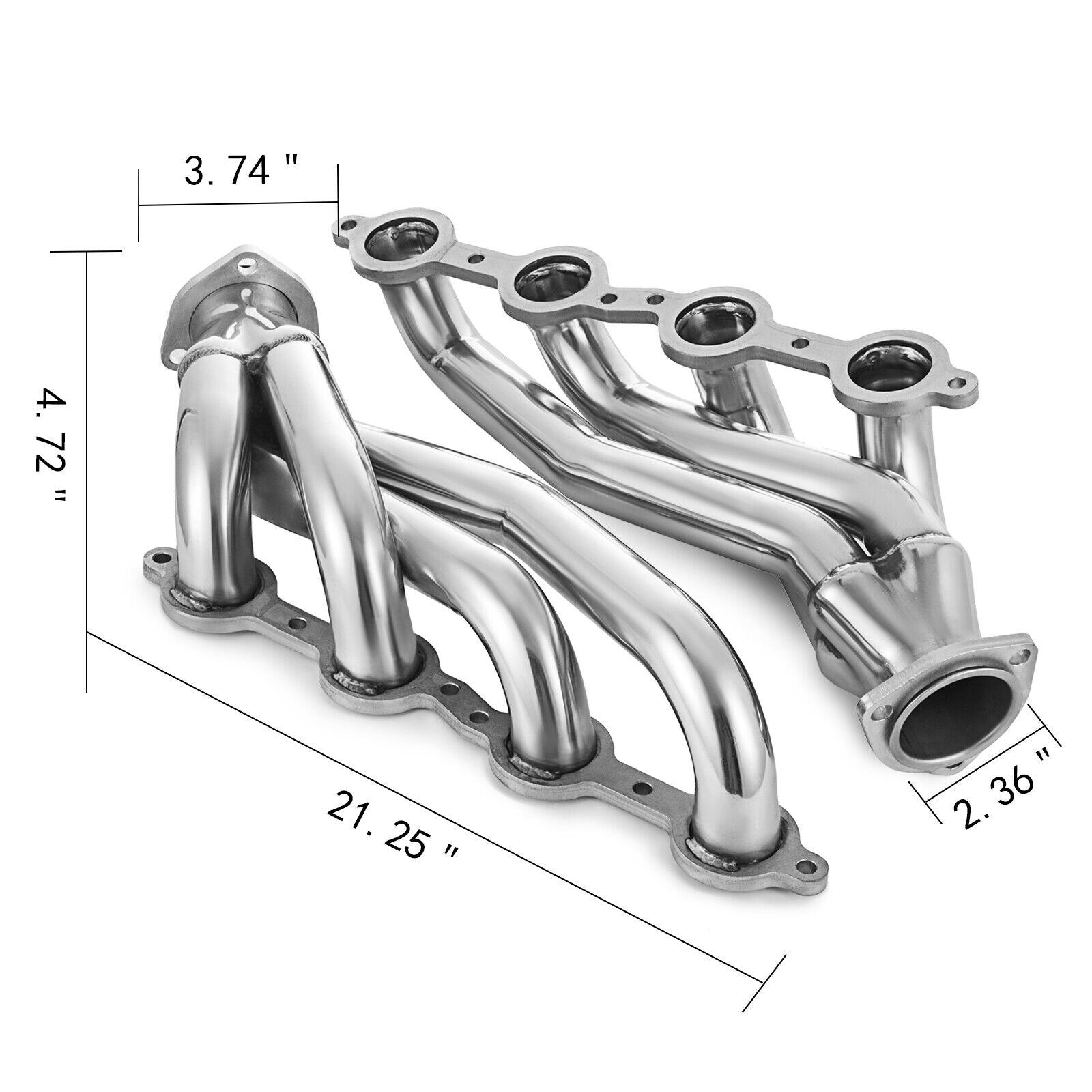 Set LS Swap Exhaust Headers For Chevy LS1 LS2 LS3 LS6 LS9 S10 SUV Truck Super