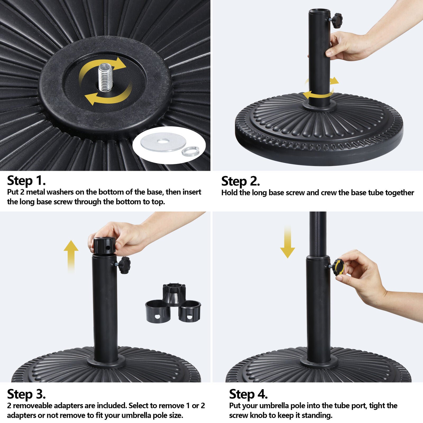 31.7 lbs Heavy Duty Outdoor Umbrella Base 17.5