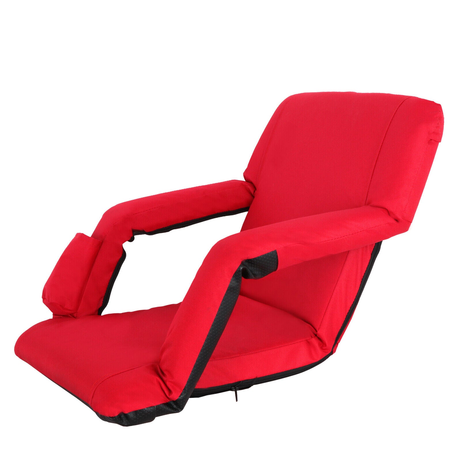 Red Wide Stadium Seats Chairs for Bleachers or Benches - 5 Reclining Positions