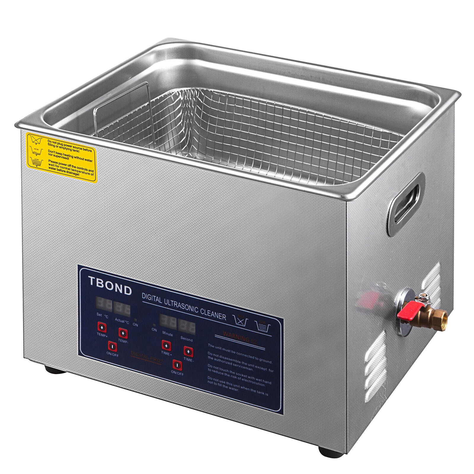 New 10L Ultrasonic Cleaner Stainless Steel Industry Heated Heater w/Timer