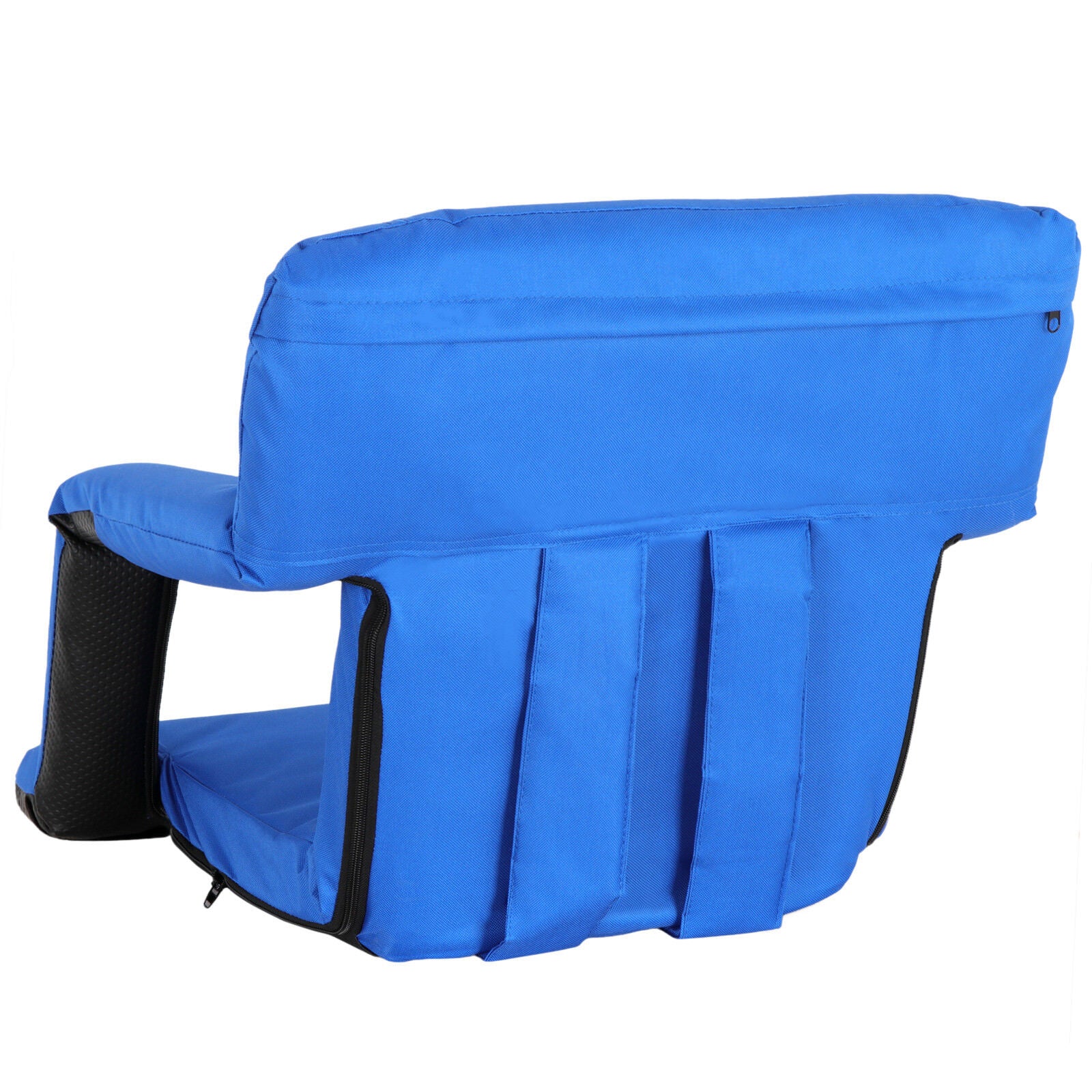 Easy Carry Stadium Seats Chairs Blue Bleachers Benches W/ Padded Cushion Backs