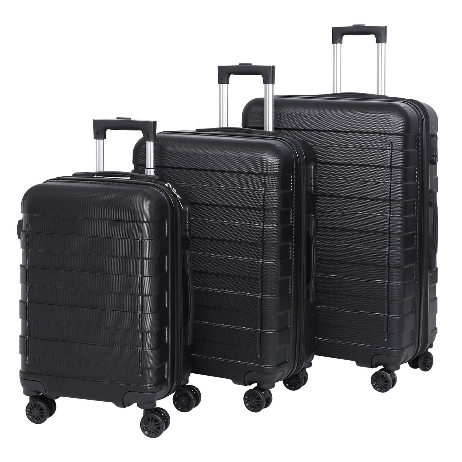 3PCS Carry on Luggage Set Travel Suitcase Hardside Spinner 22.5