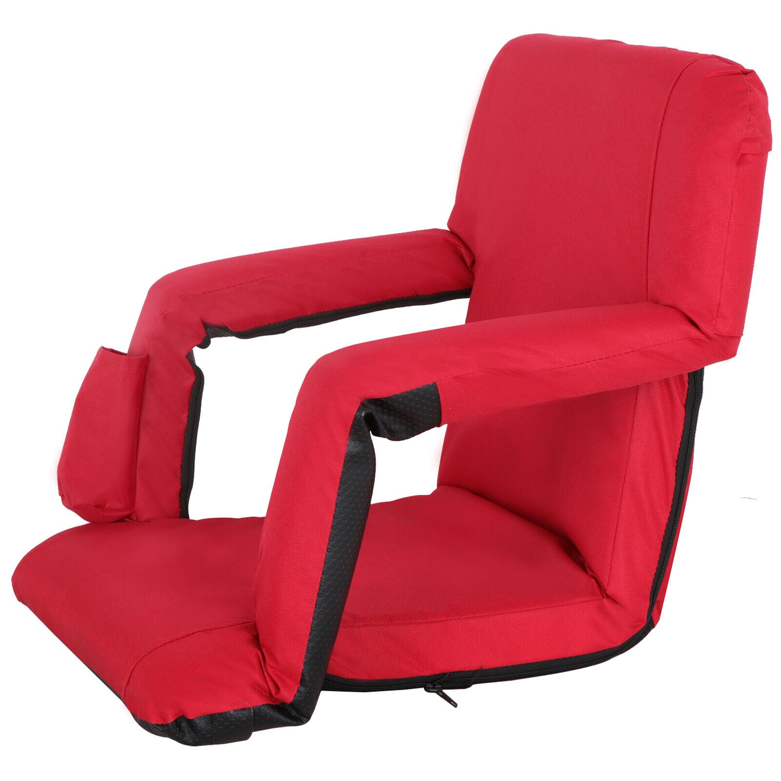 Red Wide Stadium Seats Chairs for Bleachers or Benches - 5 Reclining Positions