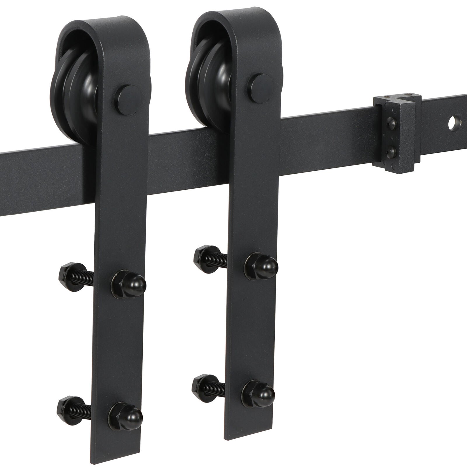 6.6 FT Sliding Barn Door Hardware Kit Cloest Sliding Track Modern Hang Style