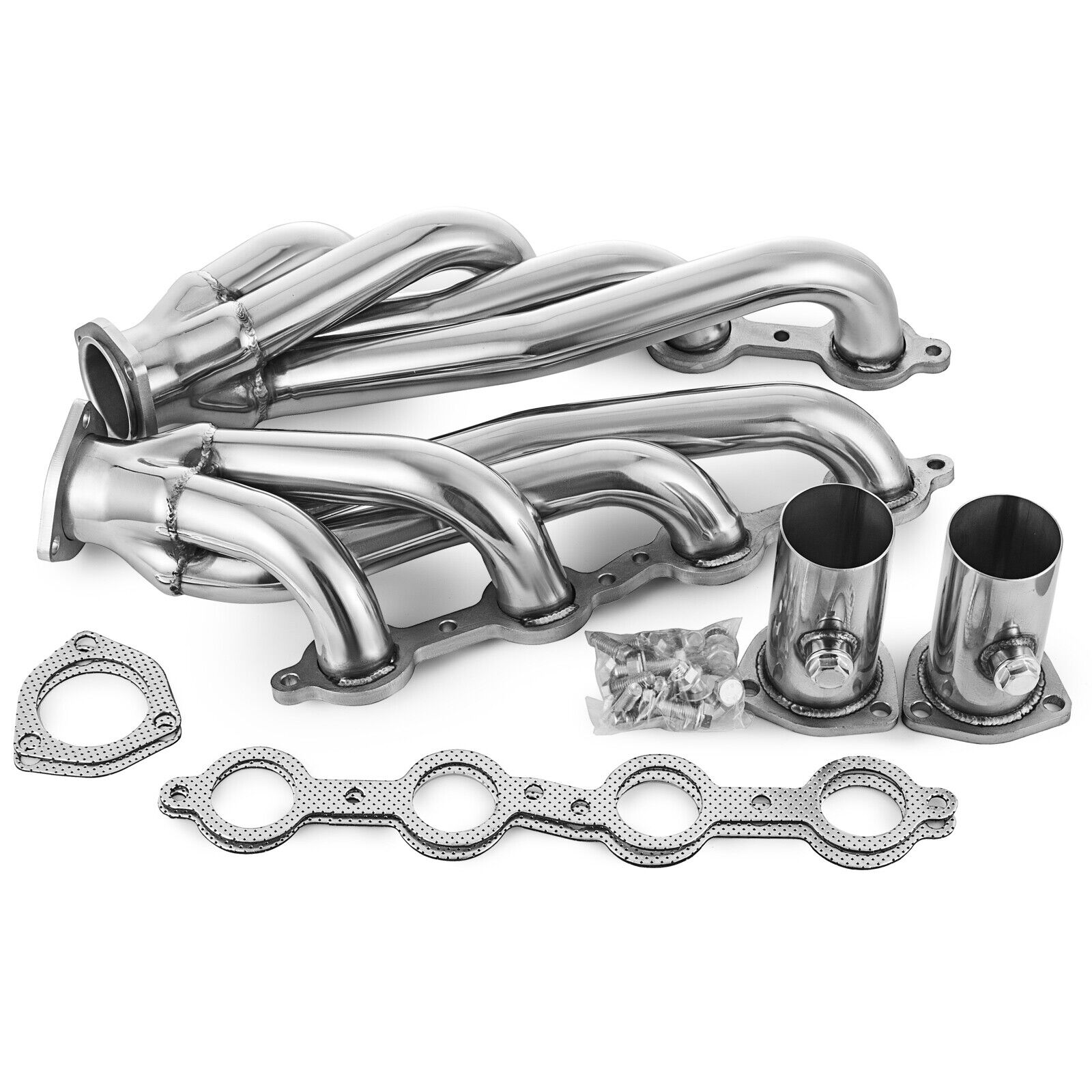 Set LS Swap Exhaust Headers For Chevy LS1 LS2 LS3 LS6 LS9 S10 SUV Truck Super