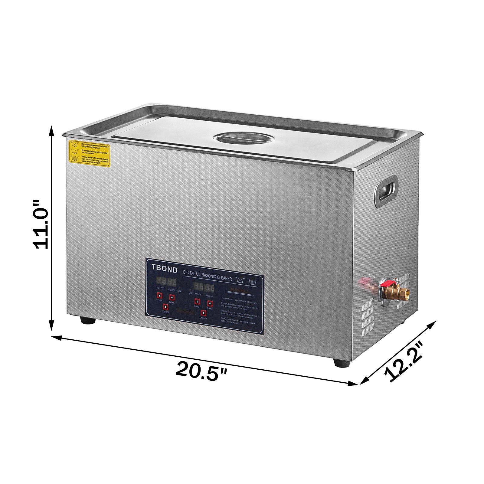 22L Digital Ultrasonic Cleaner Stainless Steel Industry Heated Heater w/Timer