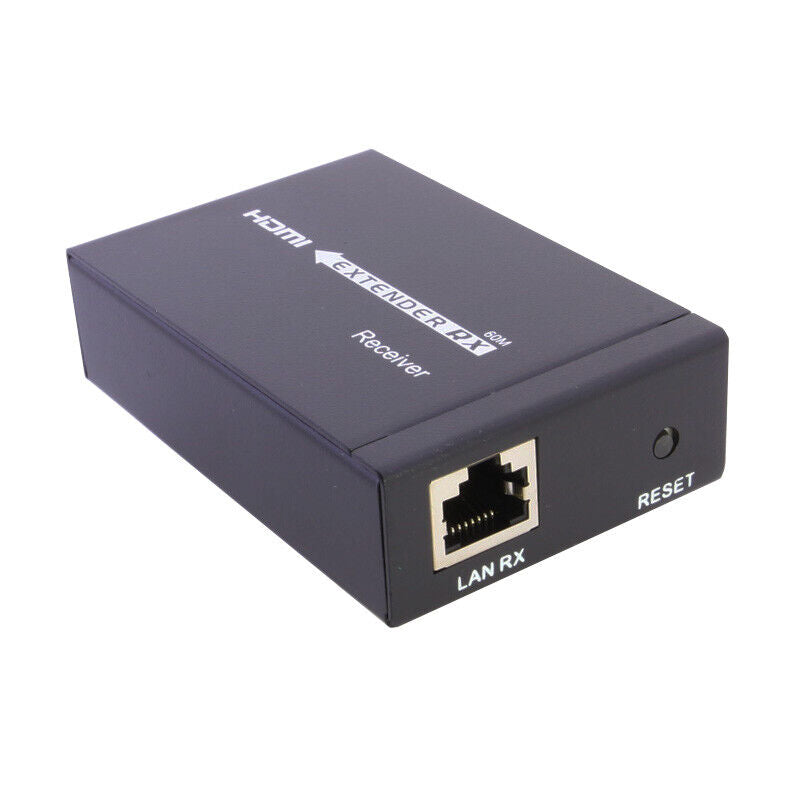 HDMI LAN EXTENDER OVER CAT 5E CAT 6 RJ45 UP TO 200FT 1080P With 2 AC Adapters