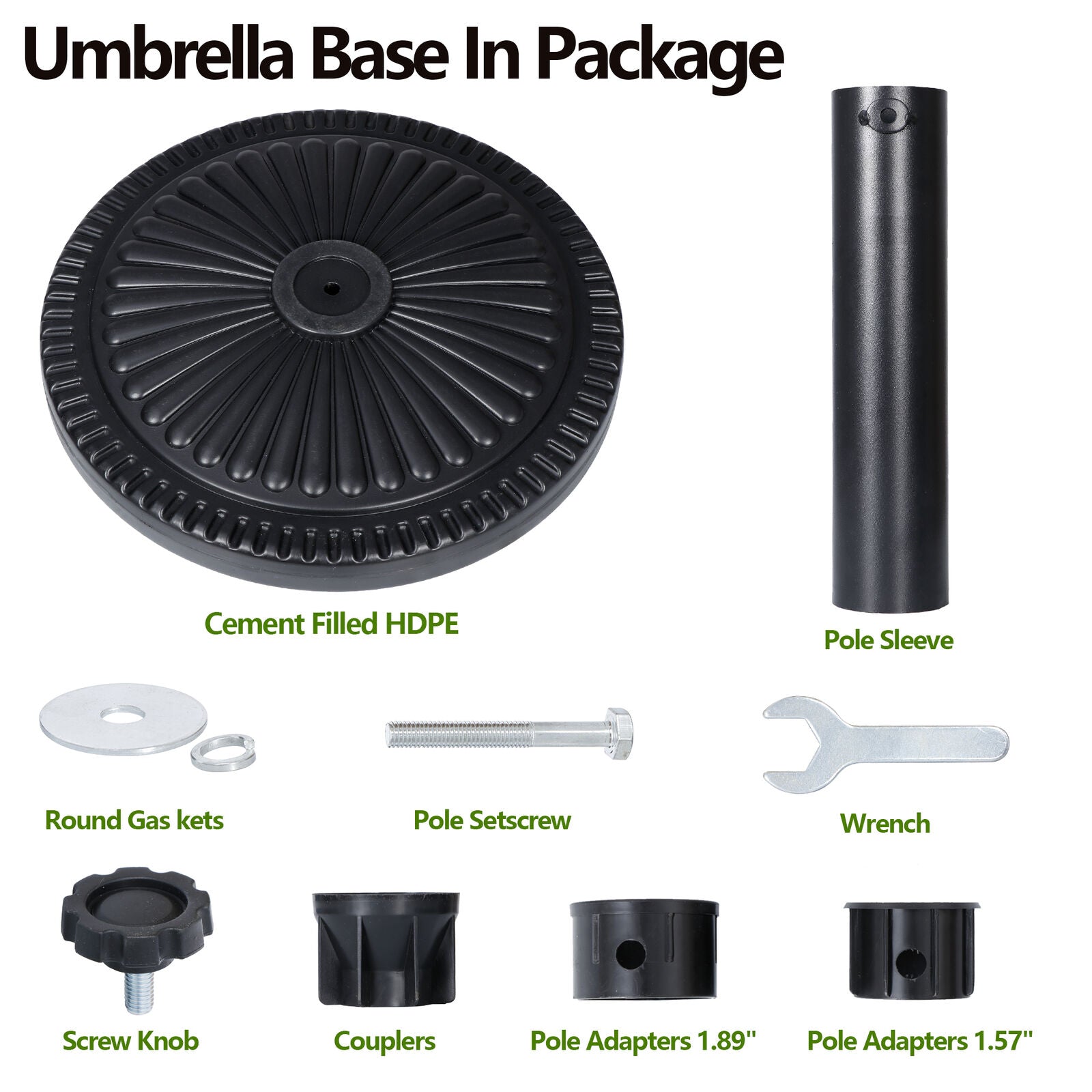 31.7 lbs Heavy Duty Outdoor Umbrella Base 17.5
