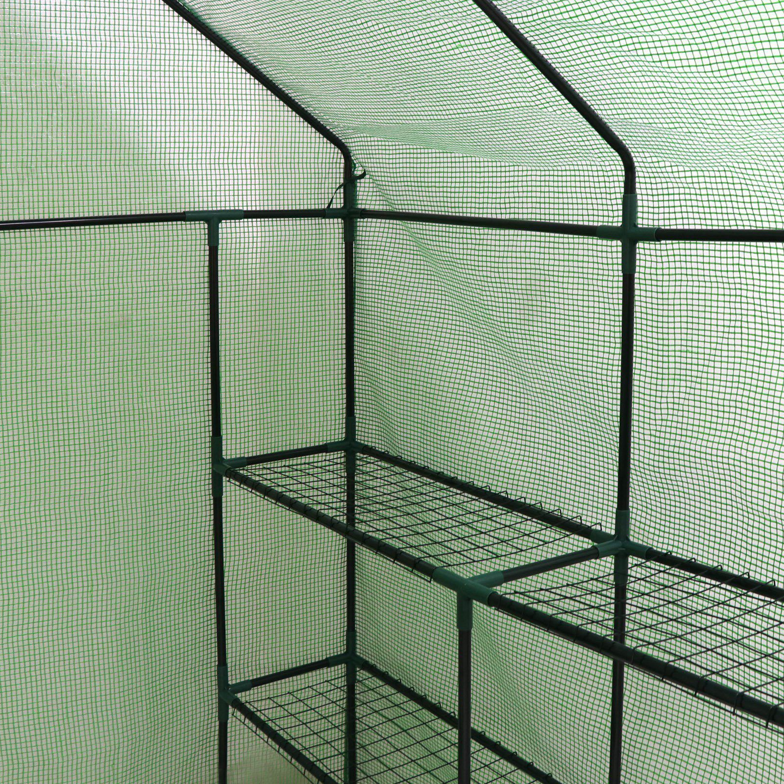 8 Shelves 3 Tiers Walk In Greenhouse for Planter Portable Green House Outdoor