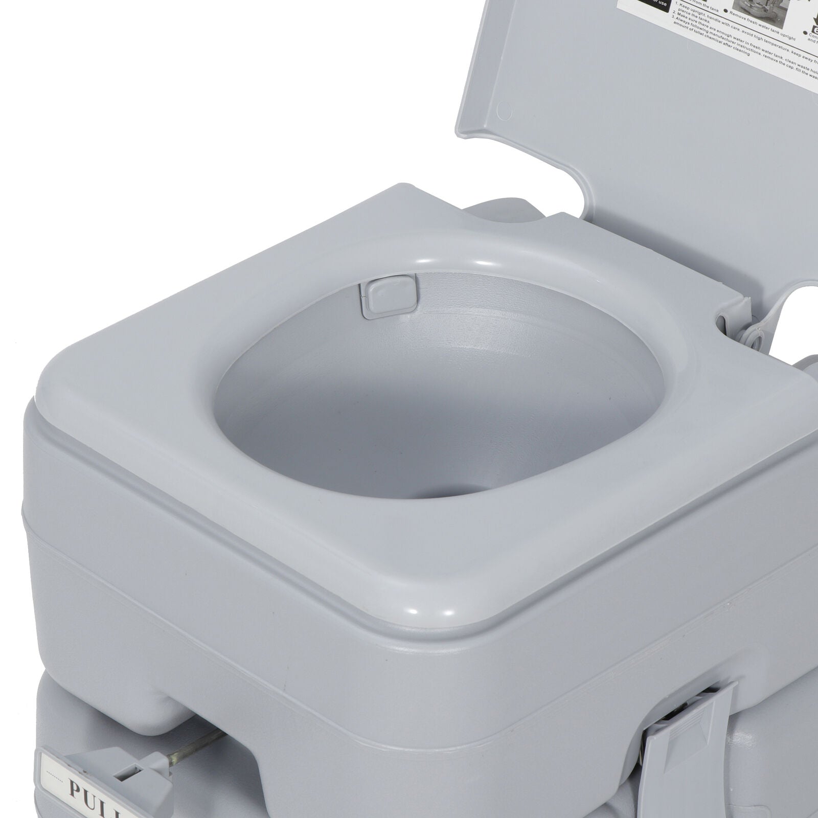 Portable Toilet 5.3 Gallon 20L Flush Travel Camping Outdoor Indoor Commode Potty